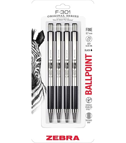 Amazon.com: Zebra 27112 F-301 Retractable Ballpoint Pen, Black Ink